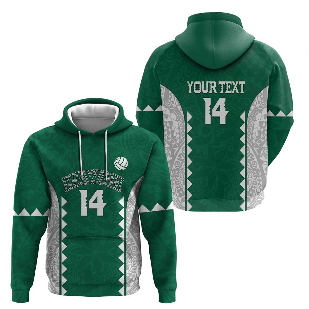 Custom Hawaii Volleyball Zip Hoodie Hawaiian Kakau Pattern LT14 - Polynesian Pride