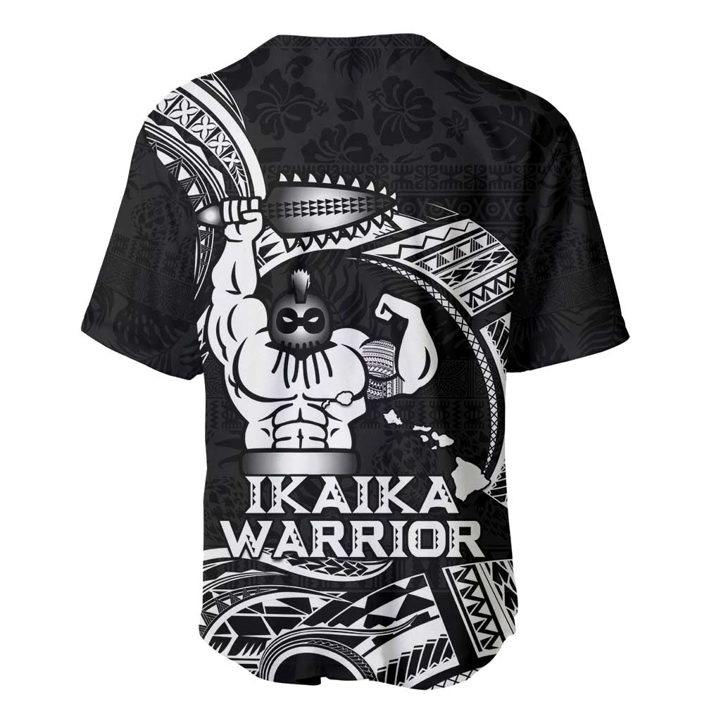 Black Hawaii Ikaika Warrior Baseball Jersey Hawaiian Power LT14 - Polynesian Pride