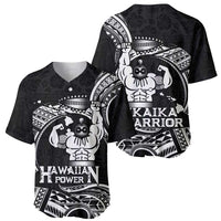 Black Hawaii Ikaika Warrior Baseball Jersey Hawaiian Power LT14 - Polynesian Pride