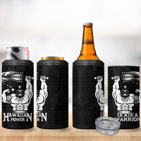 Black Hawaii Ikaika Warrior 4 in 1 Can Cooler Tumbler Hawaiian Power LT14 - Polynesian Pride