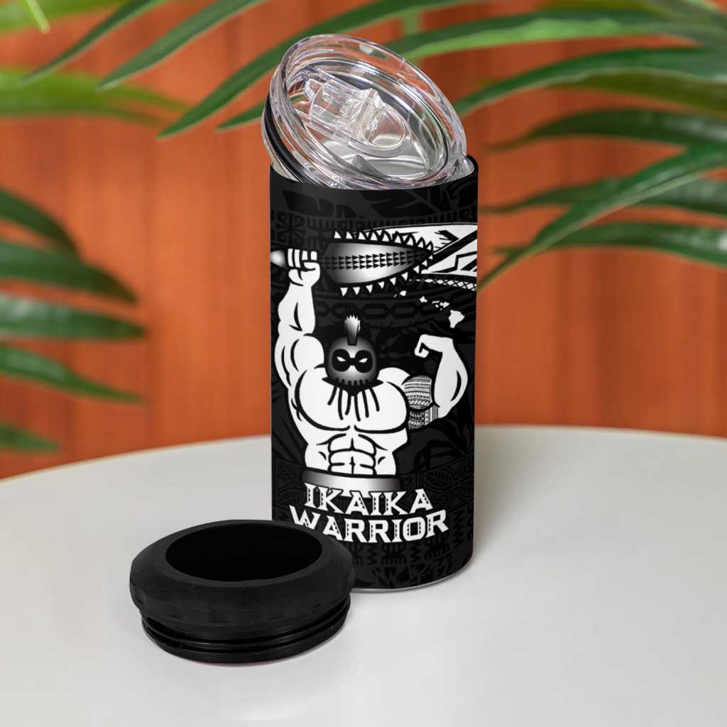 Black Hawaii Ikaika Warrior 4 in 1 Can Cooler Tumbler Hawaiian Power LT14 - Polynesian Pride
