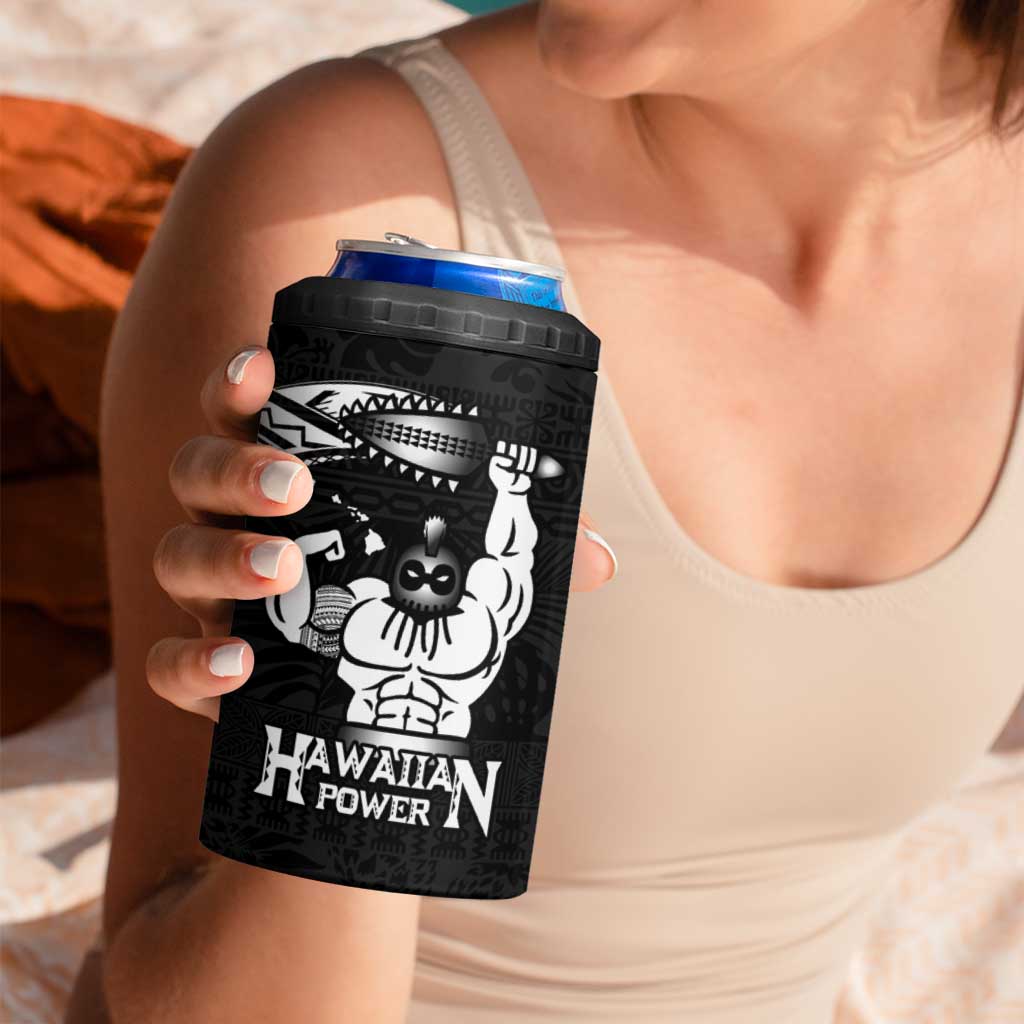 Black Hawaii Ikaika Warrior 4 in 1 Can Cooler Tumbler Hawaiian Power LT14 - Polynesian Pride