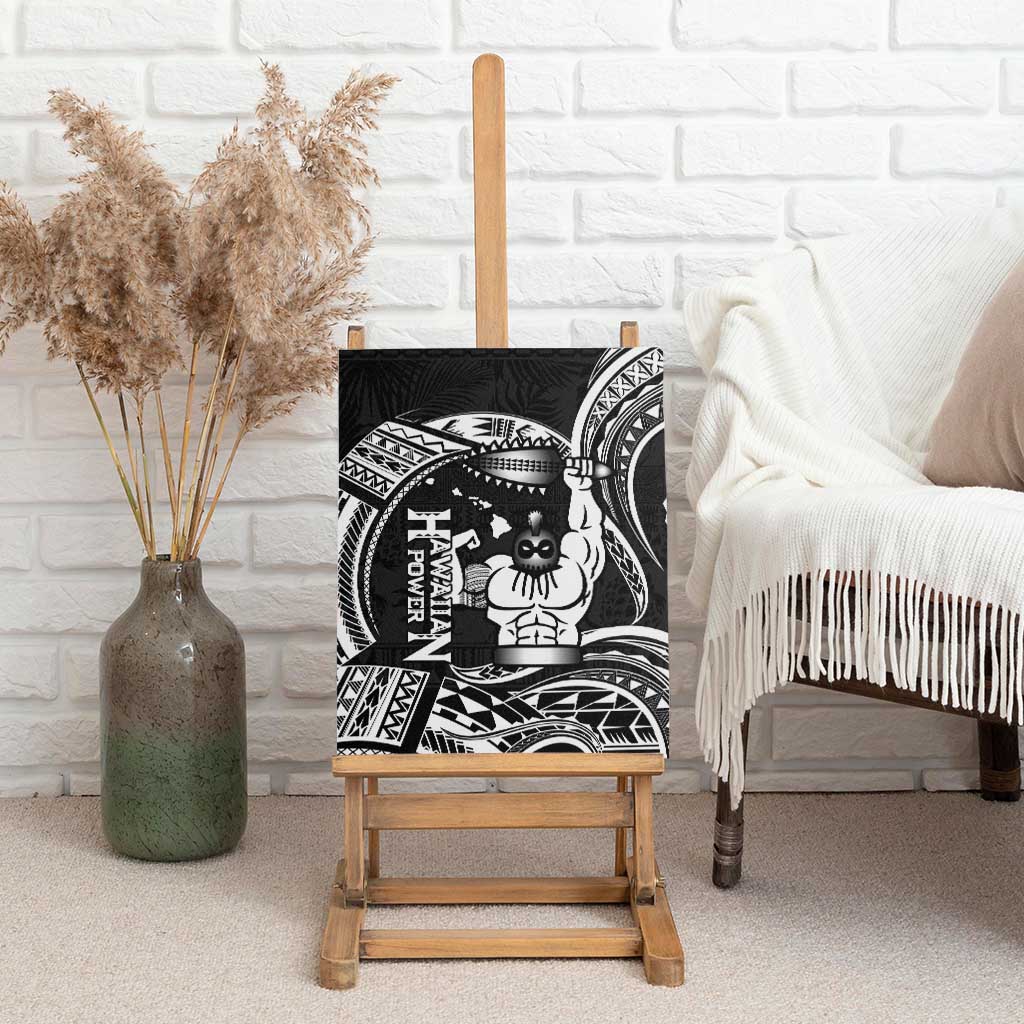 Black Hawaii Ikaika Warrior Canvas Wall Art Hawaiian Power LT14 - Polynesian Pride