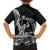 Black Hawaii Ikaika Warrior Family Matching Off Shoulder Short Dress and Hawaiian Shirt Hawaiian Power