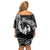 Black Hawaii Ikaika Warrior Family Matching Off Shoulder Short Dress and Hawaiian Shirt Hawaiian Power