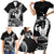 Black Hawaii Ikaika Warrior Family Matching Short Sleeve Bodycon Dress and Hawaiian Shirt Hawaiian Power