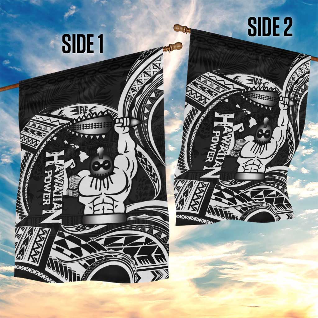 Black Hawaii Ikaika Warrior Garden Flag Hawaiian Power LT14 - Polynesian Pride
