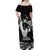 Black Hawaii Ikaika Warrior Off Shoulder Maxi Dress Hawaiian Power