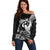 Black Hawaii Ikaika Warrior Off Shoulder Sweater Hawaiian Power