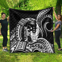 Black Hawaii Ikaika Warrior Quilt Hawaiian Power LT14 - Polynesian Pride