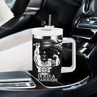 Black Hawaii Ikaika Warrior Tumbler With Handle Hawaiian Power LT14 - Polynesian Pride