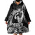 Black Hawaii Ikaika Warrior Wearable Blanket Hoodie Hawaiian Power