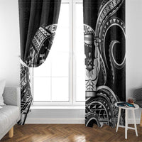 Black Hawaii Ikaika Warrior Window Curtain Hawaiian Power LT14 - Polynesian Pride