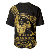 Gold Hawaii Ikaika Warrior Baseball Jersey Hawaiian Power LT14 - Polynesian Pride