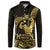 Gold Hawaii Ikaika Warrior Button Sweatshirt Hawaiian Power