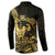 Gold Hawaii Ikaika Warrior Button Sweatshirt Hawaiian Power