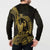 Gold Hawaii Ikaika Warrior Button Sweatshirt Hawaiian Power