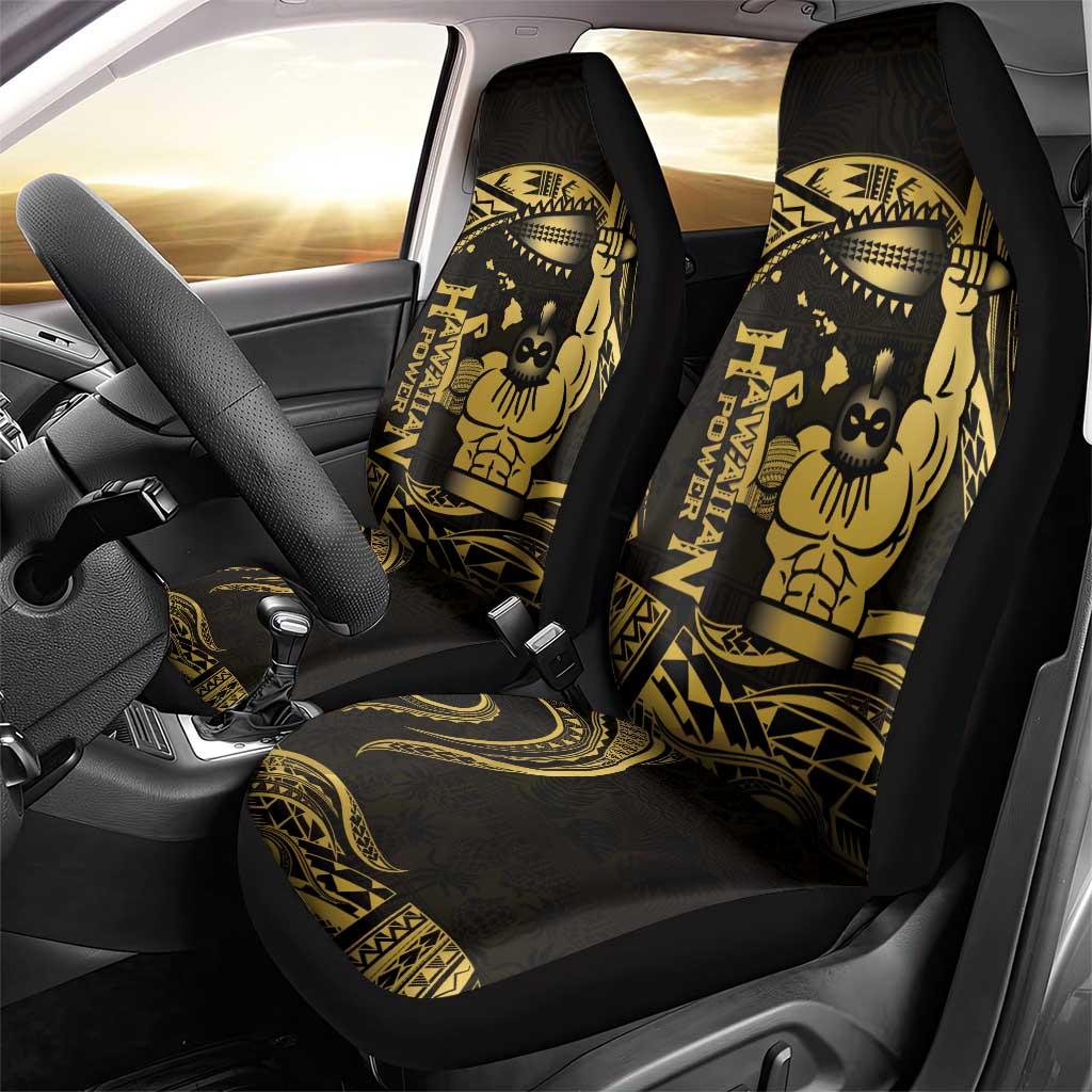 Gold Hawaii Ikaika Warrior Car Seat Cover Hawaiian Power LT14 - Polynesian Pride