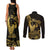 Gold Hawaii Ikaika Warrior Couples Matching Tank Maxi Dress and Long Sleeve Button Shirt Hawaiian Power