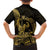 Gold Hawaii Ikaika Warrior Family Matching Off Shoulder Short Dress and Hawaiian Shirt Hawaiian Power