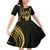 Gold Hawaii Ikaika Warrior Family Matching Off Shoulder Short Dress and Hawaiian Shirt Hawaiian Power