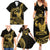 Gold Hawaii Ikaika Warrior Family Matching Summer Maxi Dress and Hawaiian Shirt Hawaiian Power