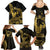 Gold Hawaii Ikaika Warrior Family Matching Summer Maxi Dress and Hawaiian Shirt Hawaiian Power