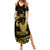 Gold Hawaii Ikaika Warrior Family Matching Summer Maxi Dress and Hawaiian Shirt Hawaiian Power