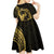 Gold Hawaii Ikaika Warrior Kid Short Sleeve Dress Hawaiian Power