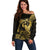 Gold Hawaii Ikaika Warrior Off Shoulder Sweater Hawaiian Power