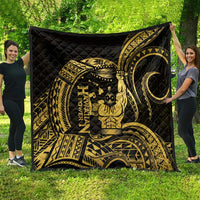 Gold Hawaii Ikaika Warrior Quilt Hawaiian Power LT14 - Polynesian Pride
