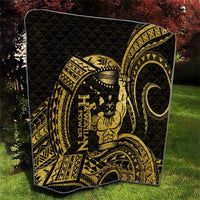 Gold Hawaii Ikaika Warrior Quilt Hawaiian Power LT14 - Polynesian Pride