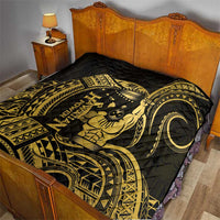 Gold Hawaii Ikaika Warrior Quilt Hawaiian Power LT14 - Polynesian Pride
