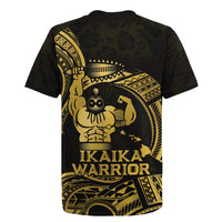 Gold Hawaii Ikaika Warrior Rugby Jersey Hawaiian Power LT14 - Polynesian Pride