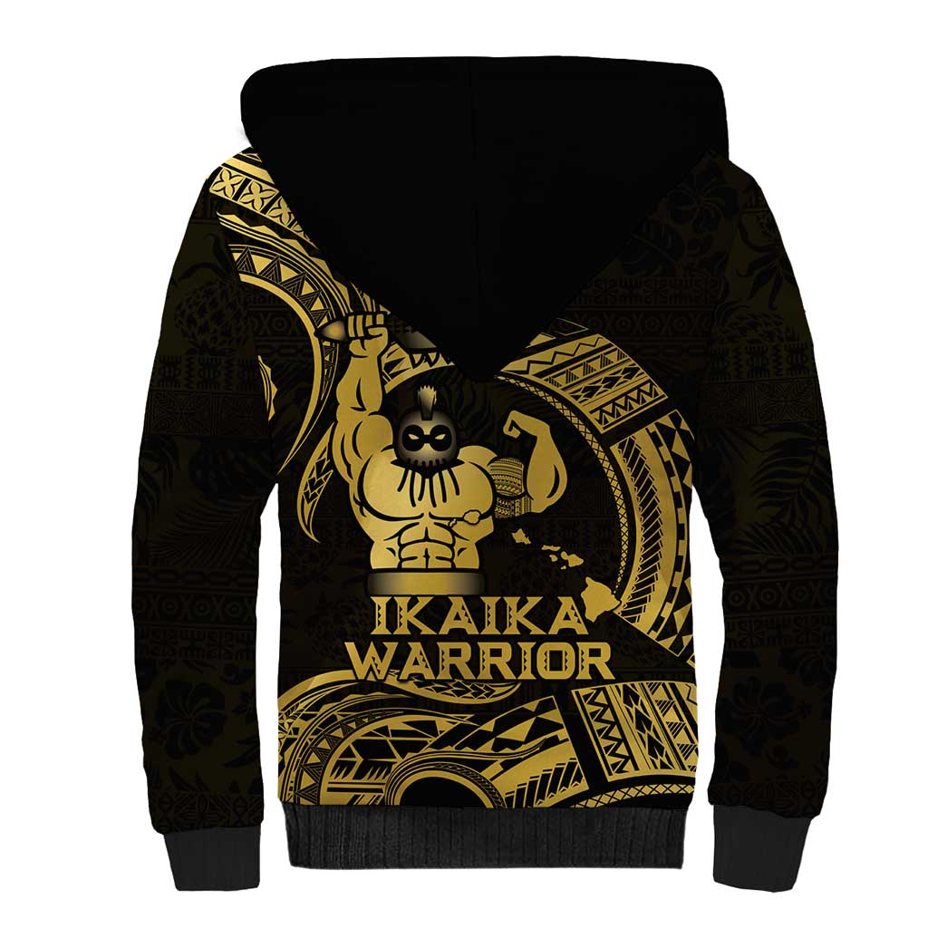 Gold Hawaii Ikaika Warrior Sherpa Hoodie Hawaiian Power LT14 - Polynesian Pride