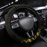 Gold Hawaii Ikaika Warrior Steering Wheel Cover Hawaiian Power LT14 Universal Fit Gold - Polynesian Pride