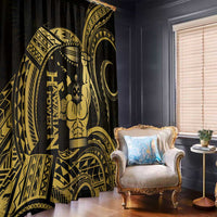 Gold Hawaii Ikaika Warrior Window Curtain Hawaiian Power LT14 - Polynesian Pride
