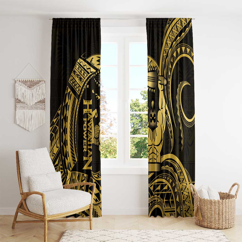 Gold Hawaii Ikaika Warrior Window Curtain Hawaiian Power LT14 - Polynesian Pride
