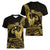 Gold Hawaii Ikaika Warrior Women V-Neck T-Shirt Hawaiian Power