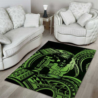Green Hawaii Ikaika Warrior Area Rug Hawaiian Power LT14 - Polynesian Pride