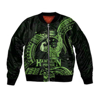 Green Hawaii Ikaika Warrior Bomber Jacket Hawaiian Power LT14 Unisex Green - Polynesian Pride