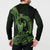 Green Hawaii Ikaika Warrior Button Sweatshirt Hawaiian Power