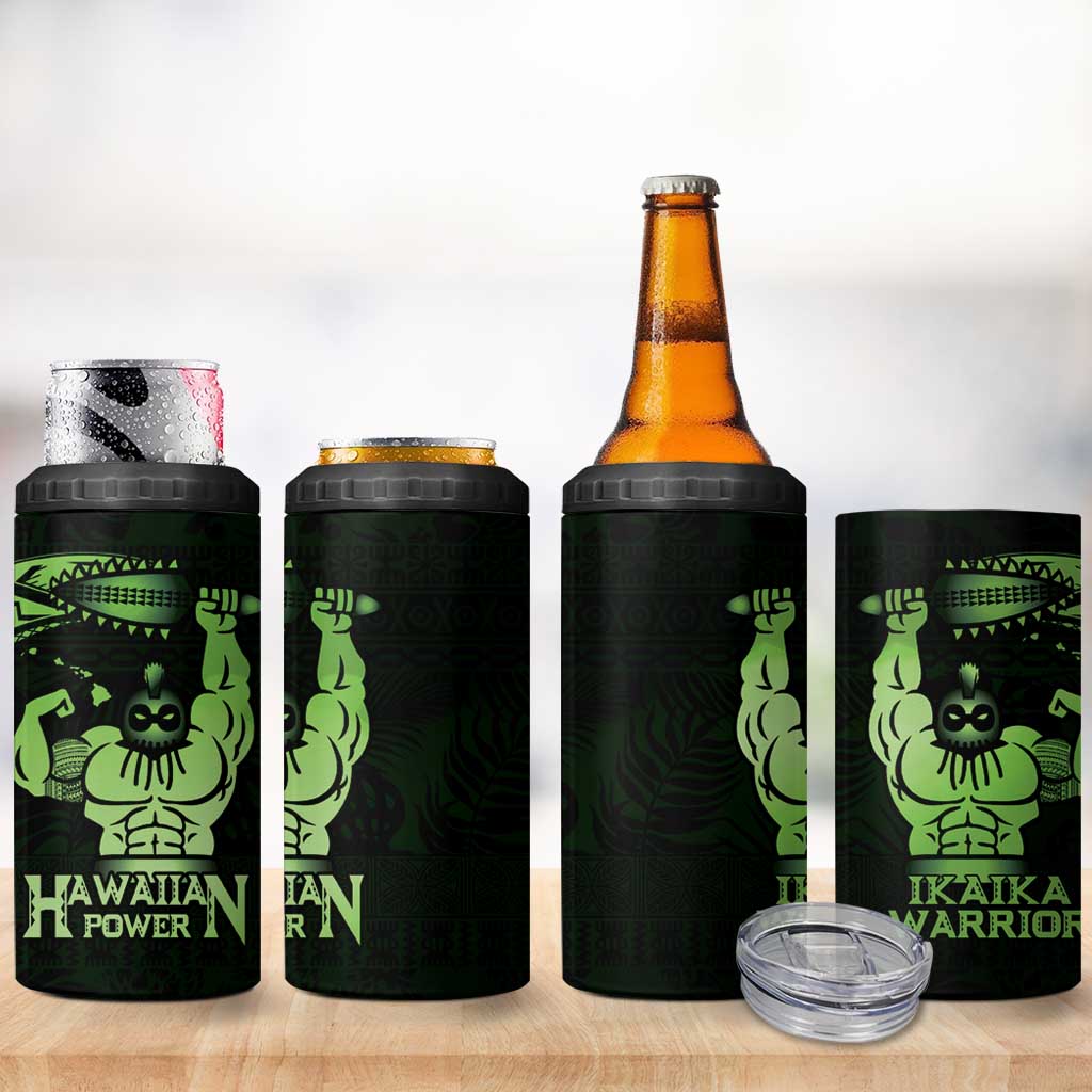 Green Hawaii Ikaika Warrior 4 in 1 Can Cooler Tumbler Hawaiian Power LT14 - Polynesian Pride