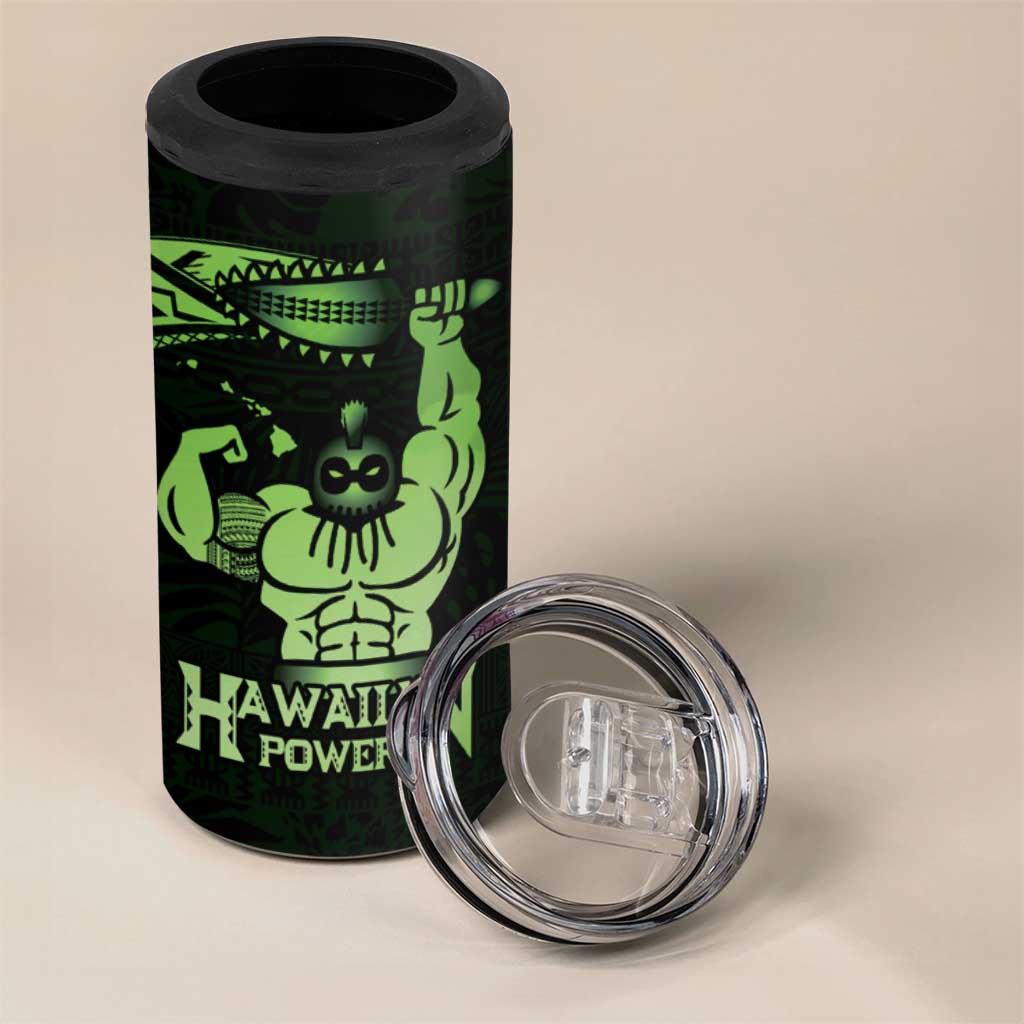 Green Hawaii Ikaika Warrior 4 in 1 Can Cooler Tumbler Hawaiian Power LT14 - Polynesian Pride