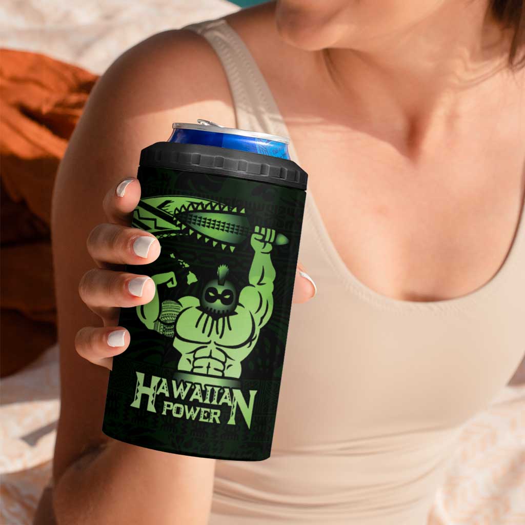 Green Hawaii Ikaika Warrior 4 in 1 Can Cooler Tumbler Hawaiian Power LT14 - Polynesian Pride