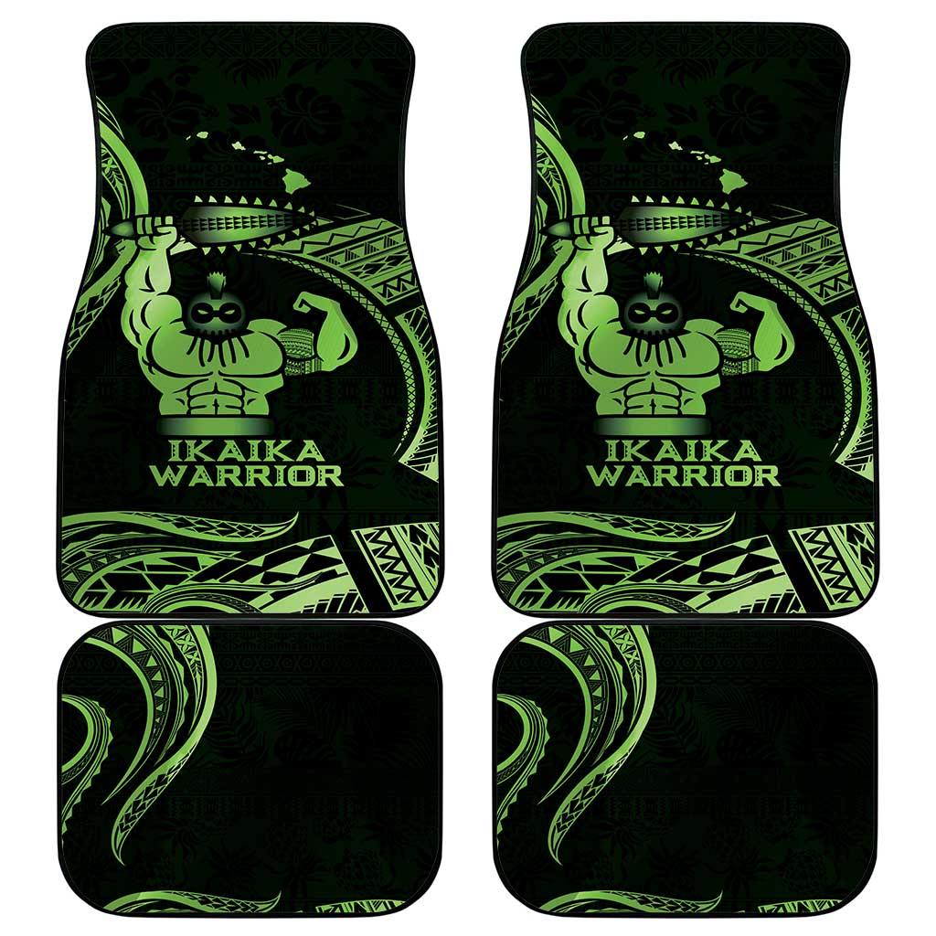 Green Hawaii Ikaika Warrior Car Mats Hawaiian Power LT14 - Polynesian Pride