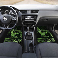 Green Hawaii Ikaika Warrior Car Mats Hawaiian Power LT14 Set 2pcs - Front Green - Polynesian Pride