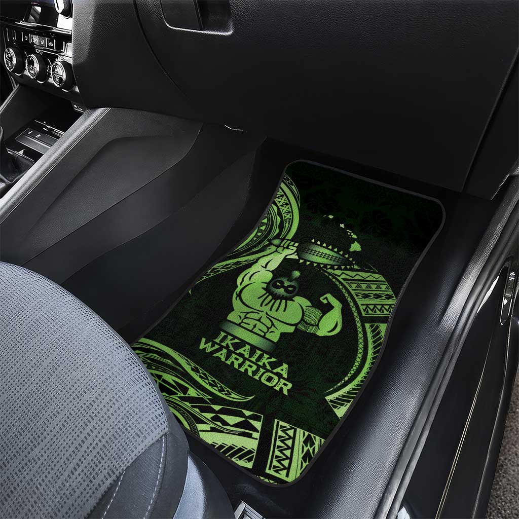 Green Hawaii Ikaika Warrior Car Mats Hawaiian Power LT14 - Polynesian Pride