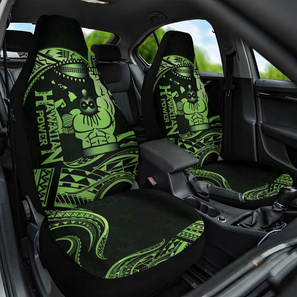 Green Hawaii Ikaika Warrior Car Seat Cover Hawaiian Power LT14 One Size Green - Polynesian Pride