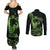 Green Hawaii Ikaika Warrior Couples Matching Summer Maxi Dress and Long Sleeve Button Shirt Hawaiian Power